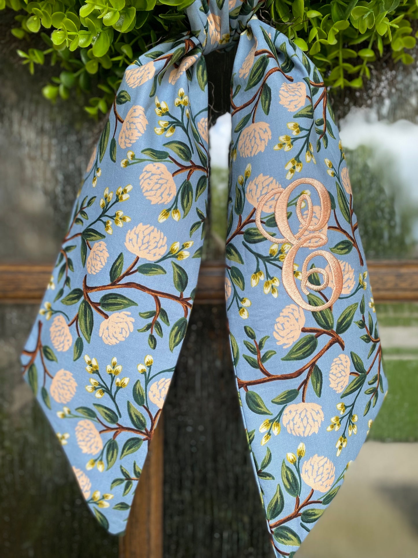Designer Fabric Floral Sash