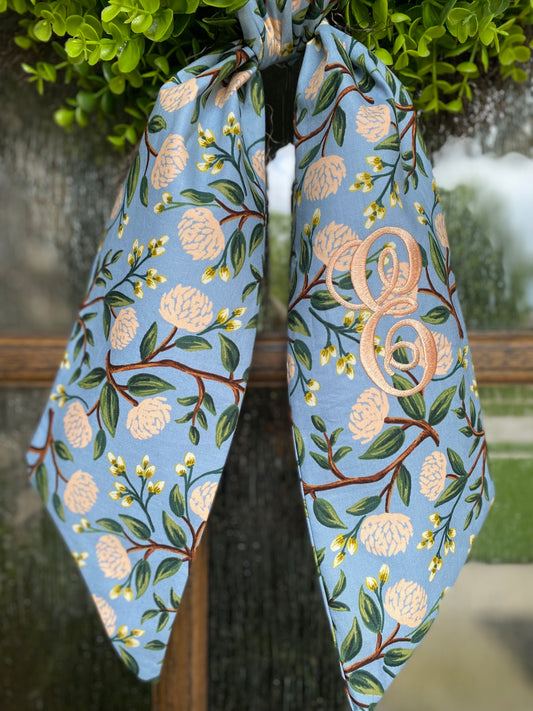 Designer Fabric Floral Sash