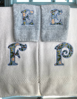 Applique Bath Towels
