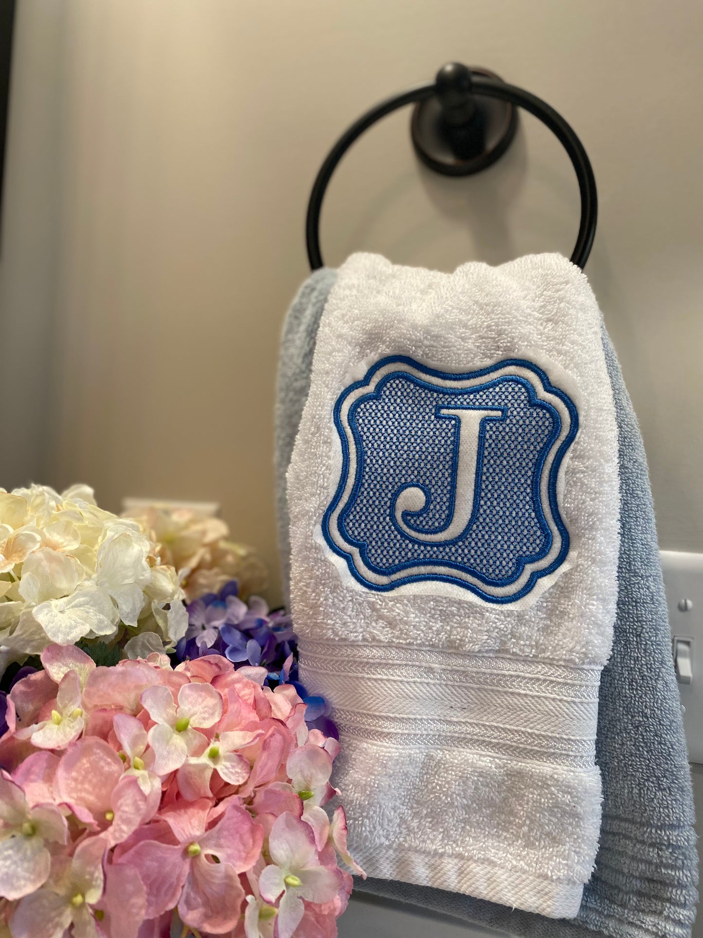 Embroidered Towels - Knockdown Stitch